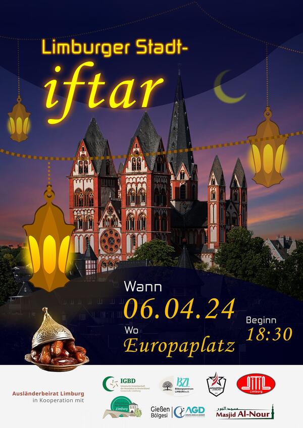 Iftar 2024 - Zum Artikel: Seid dabei f&uuml;r ein gemeinsames Iftar in Limburg!