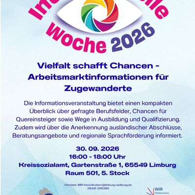 Interner Link zur Veranstaltung: Vielfalt schafft Chancen - Arbeitsmarktinformationen f&uuml;r Zugewanderte