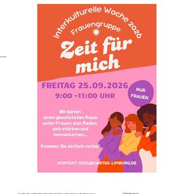 Interner Link zur Veranstaltung: Tag der offenen Frauengruppe  Zeit f&uuml;r mich